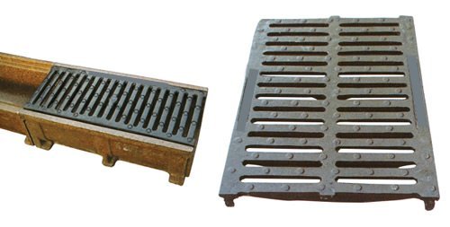 Sfero Döküm 125x500x25 Mm. Çerçevesiz Kanal Izgarası